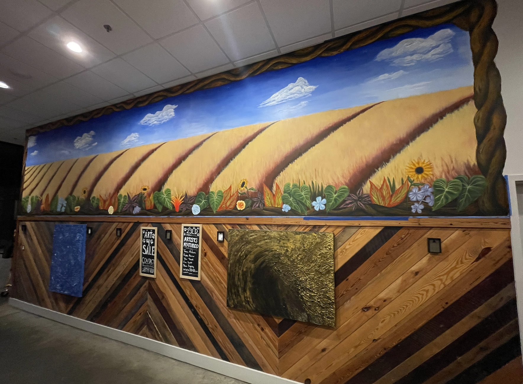 Mural art services on Two Three Legged Dogs